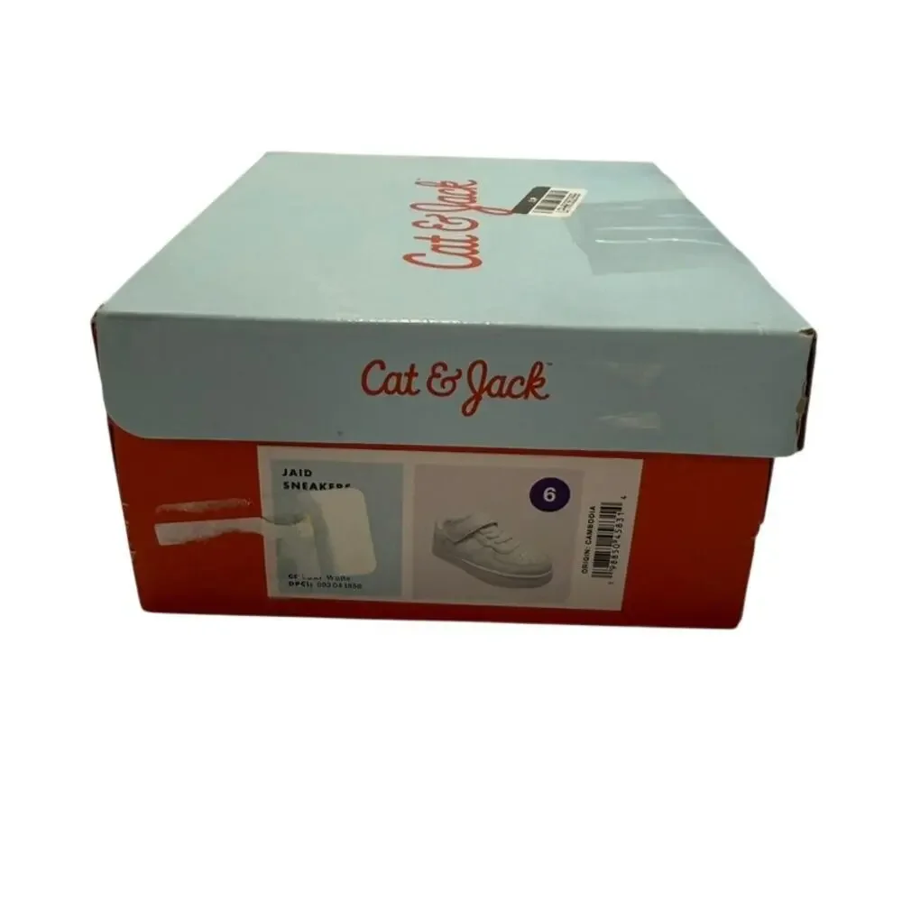 Cat & Jack Toddler Jaid Solid Court Sneakers in White, Size 6C